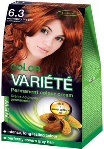 PERMANENT HAIR COLOUR CREAM HAIR DYE COVER YOUR GREY HAIR COLOUR 6.3 (MAHOGANY COPPER)