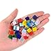 Satinior 400 Pieces/ 250 g Assorted Colors Mosaic Tiles Glass Mosaic with Plastic Box for Home Decoration Crafts Supply, 1 by 1 cm