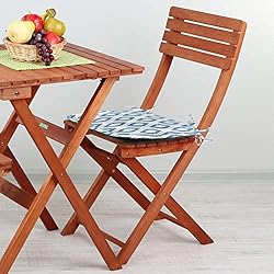 Ambesonne Ikat Chair Seating Cushion, Oval and
