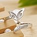 Creativelife Women Adjustable Ring Lovely 925 Sterling Silver Color Love Fox Ring