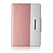 Thankscase Case for iPad Mini 4, Rotating Case Cover for Ipad Mini 4 with Wallet and Pocket with Hand Strap with Auto Sleep/Wake Function for iPad Mini 4 (Rose Gold 2)