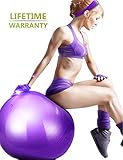 Aliglow Exercise Ball with Pump , Anti-Burst and Anti-Slip Professional Quality Design ( Swiss Yoga Therapy Pilates Balance Birth Balls )