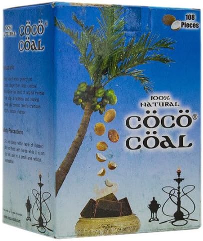 COCO COAL 100% COCONUT SHELL CHARCOAL NATURAL PACK OF 108 PCS