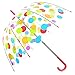 Kung Fu Smith Polka Dots Dome Bubble Umbrella for Women, Adult Big Clear Umbrella for Rain, Safe Manual Open