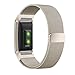 UMTELE For Fitbit Charge 2 Band, Milanese Loop Stainless Steel Metal Bracelet Strap with Unique Magnet Lock, No Buckle Needed for Fitbit Charge 2 HR Fitness Tracker Small