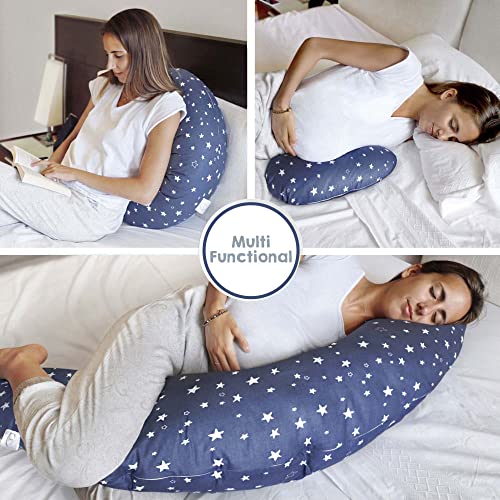Bamibi® Pregnancy Pillow Full Body Support Maternity Pillow for Sleeping Providing Support