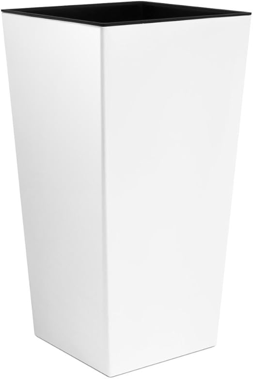 Prosperplast E.5 Pot de Fleur carré 22 x 22 x 42 cm Blanc Amazon.fr