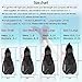 ANGGO Short Swim Fins for Diving and Snorkeling (Black,L)