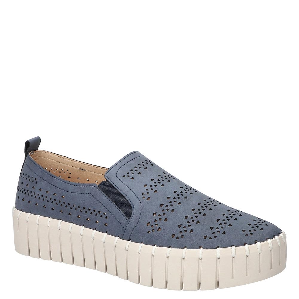 Easy Street Women’s Peppy Sneaker, Navy, 8