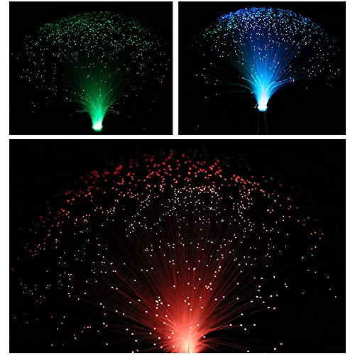 LED Multicolor Changing Fiber light Colourful Changing Fibre Optic Fountain Party Light Nightlight Lamp Calming Lamp Christmas Gift