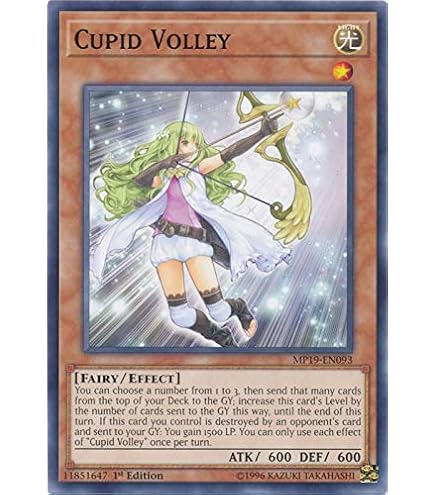 cupid deck yugioh Amazon.com: Yu-Gi-Oh! - Cupid Volley - MP19-EN093 - Common - 1st Edition