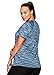RBX Active Women's Plus Size Striated Short Sleeve Top Purple 3X