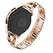 Aiiko Compatible Galaxy Watch (42mm) Bands-20mm X-Link Design Stainless Steel Metal Band Link Bracelet with Rhinestone Diamond Bling Replacement for Samsung Galaxy Watch 42mm/Active 40mm(Rose Gold)