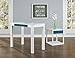 Ameriwood Home 9178896PCOM Parsons Desk with Drawer, White/Teal