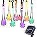 Icicle Halloween Solar String Lights, 24.6ft Solar Outdoor Lights with 40 Waterproof LED, 8 Modes Decoration Lights for Garden, Patio, Lawn, Gazebo, Fence, Wedding, Holiday, Party (Multi-Color)