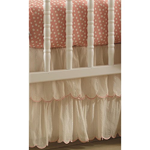 image for Levtex Baby Charlotte Coral and Cream Floral 5 Piece Crib Bedding Set,
