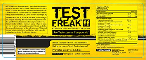 (1) PharmaFreak Test Freak - Testosterone Booster and (1) PharmaFreak Anabolic Freak - Testosterone Stimulator