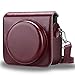 Fintie Protective Case Compatible with Fujifilm Instax Square SQ6 Instant Film Camera - Premium PU Leather Bag Cover with Removable Adjustable Strap, Burgundy
