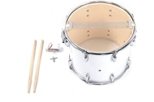 Ktaxon 14 x10 inches Marching Drum, Snare Drums Suitable for Students with Pair of Drumsticks, Key, and Strap (White)
