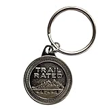 LROEZR 3D Font Jeep Badge Key Fob Antique Silver Keychain Chain Ring for Driver Enthusiast Automotive Keyring