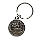 LROEZR 3D Font Jeep Badge Key Fob Antique Silver Keychain Chain Ring for Driver Enthusiast Automotive Keyring