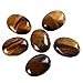 8pcs Adabele Natural Tiger Eye Stone Oval Cabochon Flatback Gemstone Cabochon Loose Dome Cabs Stone 18mm x 13mm (0.71