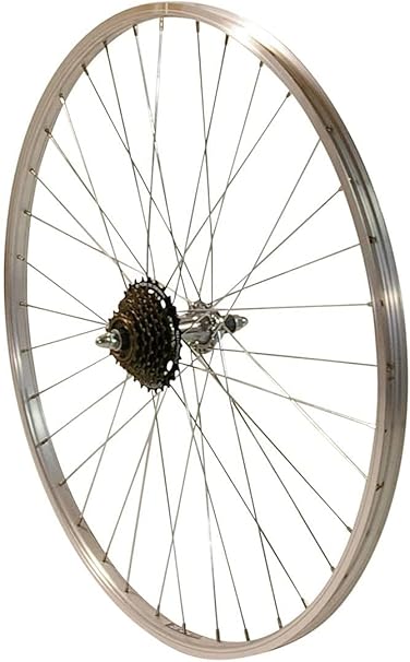 redondo 26 zoll hinterrad laufrad 26 kasten felge 7 fach shimano kranz silber amazon de sport freizeit