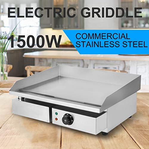 Electric Countertop Griddle Grill 1500W 110V Electric Countertop Flat