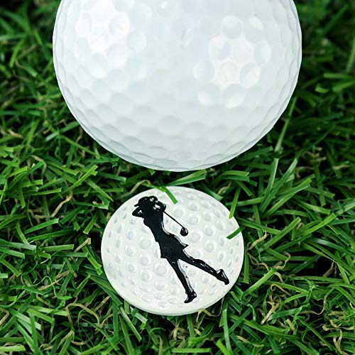 Myartte Powerful Magnetic Golf Cart Hat Clip, Assorted Pattern Golf Ball Markers 24.4MM,Nice Golf Gift for Women Men Kids,Pack of 2 (Golfer) - Thumbnail 5