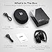 Wireless Headset, TaoTronics Over Ear Bluetooth Headphones with Deep Bass & 25 Hours Playtime (Memory Foam Ear Pads, Dual 40 mm Drivers, On Ear Control Buttons)