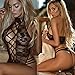 Sumen Women Lace Lingerie Nightwear Underwear G-String Babydoll Sleepwear Bodysuit (S, Black)