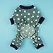 Fitwarm Cozy Fleece Adorable Polka Dot Pet Dog Pajamas Clothes - Grey