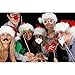 Tinksky 38Pcs Christmas Photo Booth Props Kit on a Stick for Party Supplies with Glasses Moustache Red Lips Deer Horn Santa Hat