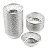 Pack of 50 Disposable Silver Aluminum Mini Tart Pan – Approved – Durable and Moisture Resistant Pie Pin Tray - Full Curl Rim Design - 5