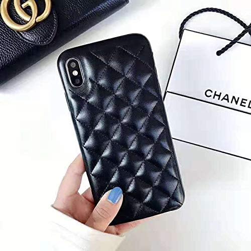 Black Color New Elegant Luxury Fashion PU Leather Monogram Design Pattern Stylish Cover Case for Apple (iPhone X/XS)