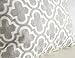 BEST DREAMCITY Canvas Embroidered with Grey Quatrefoil Cushion Covers (18