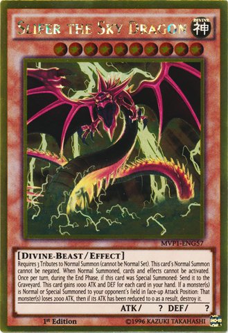 YU-GI-OH! - Slifer The Sky Dragon (MVP1-ENG57) - The Dark Side of Dimensions Movie Pack Gold Edition - 1st Edition - Gold Rare