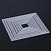 Whitelotous Cutting Dies Cut Dies Stencil Metal Template Mould for DIY Scrapbook Album Paper Card (8 pcs Squares)