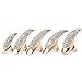 LOHOME Set of 5-pieces Retro & Punk Finger Eagle Claw Ring - Bend Crystal Rhinestone Paved Fingertip Paw - False Nails Set for Halloween & Cosplay
