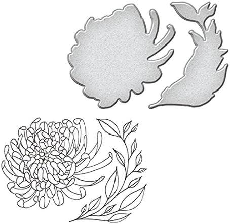 Spellbinders "Chysanthemum" Stamp and Die Set, Multi-Colour, 23.7 x 15 x 0.7 cm - Image 3