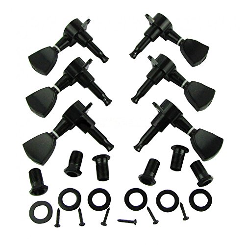 Black Guitar Parts Tuning Pegs Keys Tuners Machine Heads Electric Acoustic 3R3L