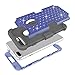 iPhone 7 Plus Case, LONTECT Hybrid Heavy Duty Shockproof Diamond Studded Bling Rhinestone Case with Dual Layer [Hard PC+ Soft Silicone] Impact Protection for Apple iPhone 7 Plus - Royal Blue/Grey