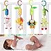 Daisy 4 Packs Infant Baby Plush Adorable Animal Car Seat Hanging Rattle Toy Kids Stroller Crib Pram Ornament Bells Puppet with Wind Chime and Squeak
