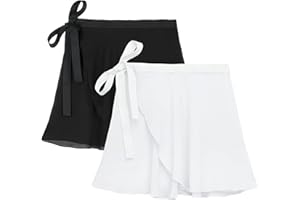 Zando Toddler Ballet Skirts for Girls, Wrap Ballet Skirt Women, Adult Chiffon Dance with Adjustable Waistband