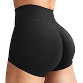 YEOREO Women's Biker Shorts 2.5" No Front Seam Elysina High Waist Hidden Scrunch Workout Gym Yoga Running Shorts