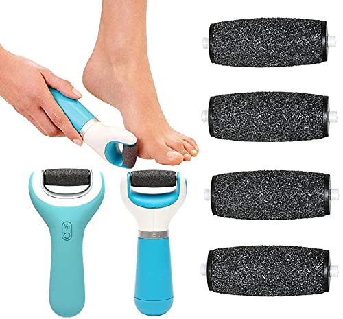 4 x PEDI EXTRA Hard Skin Remover Coarse Replacement Refill Diamond Crystals Roller Head For Electronic Foot File Models: Velvet Smooth, Smooth Express, Smooth Wet and Dry