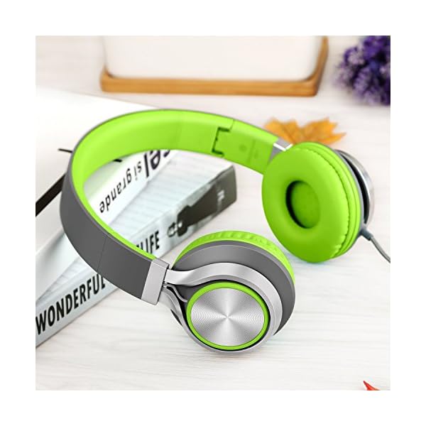 AILIHEN-C8-Foldable-Headphones-with-Microphone-and-Volume-Control-Lightweight-Stereo-Headsets-for-iPad-35mm-Android-Cellphones-Smartphones-Laptop-Computer-Mp3-GreyGreen Ailihen C8 Foldable Headphones with Microphone and Volume Control Lightweight Stereo Headsets for iPad 3.5mm Android…