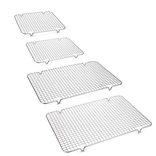 Tebery 4 Pack 304 Grade Stainless Steel Cooling Rack Set Various Size