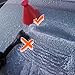 FEBSNOW Round Windshield Ice Scrapers - Magic Cone-Shaped Car Windshield Ice Scrapers, Car Snow Removal Shovel(2 Pack)