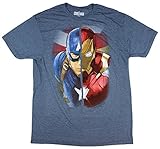 Marvel Comics Captain America Civil War Iron Man Two Face Graphic T-Shirt